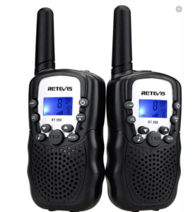 Black walkie talkie set
